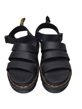 Dr Doc Martens Blaire Women's US 10 UK 8 Black Soft Wair Platform Sandals Chunky